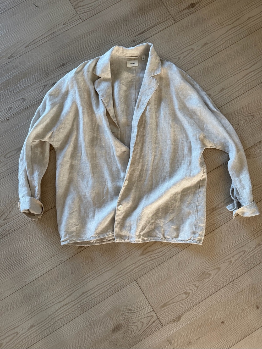 Aritzia Wilfred women linen blazer shirt
